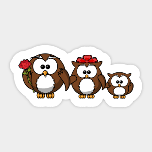 owl family Sticker